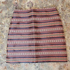 Loft Vibrant Print Mini Skirt Size 4